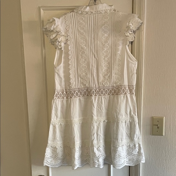 Alice + Olivia White Lace Mini Dress - Picture 9 of 10